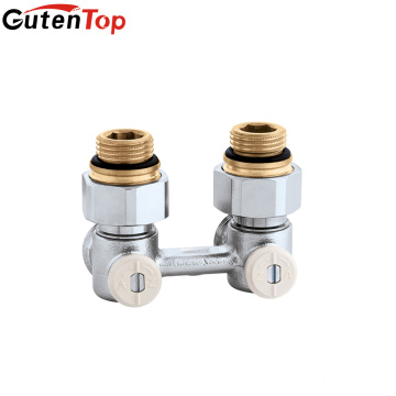 Gutentop 1/2"x3/4" Nickel Plated Forged Brass Straight Thermostatic Radiator Valve